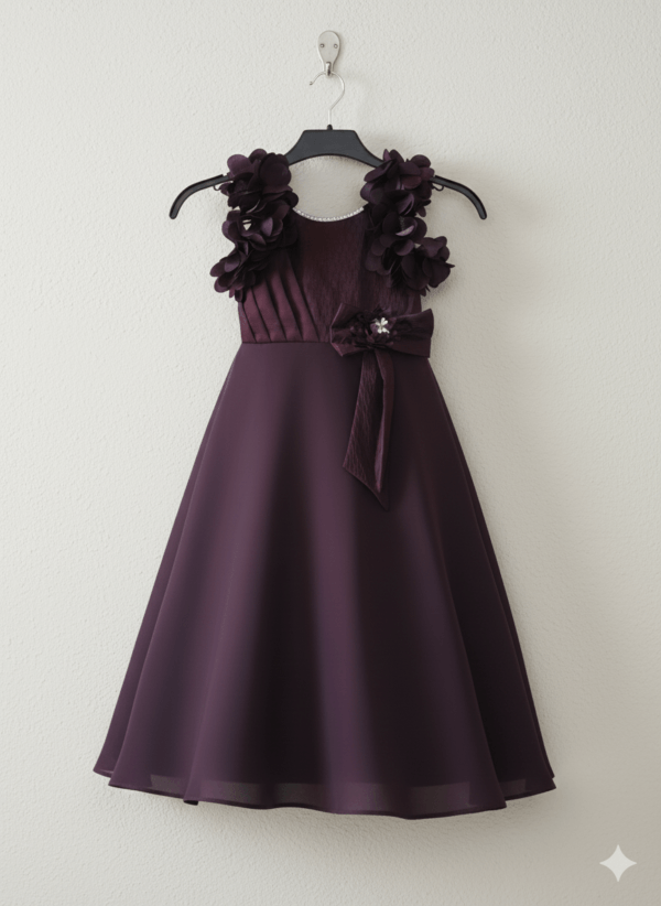 girls wine party frock A-line dress for kids