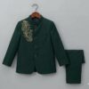 bottle green jodhpuri suit for boys wedding bandhgala outfit kids