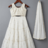 ivory party gown for girls tiered birthday wedding dress