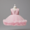 pink sequined party frock for girls birthday tulle dress