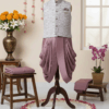 dusty mauve kids nehru jacket kurta set festive wear