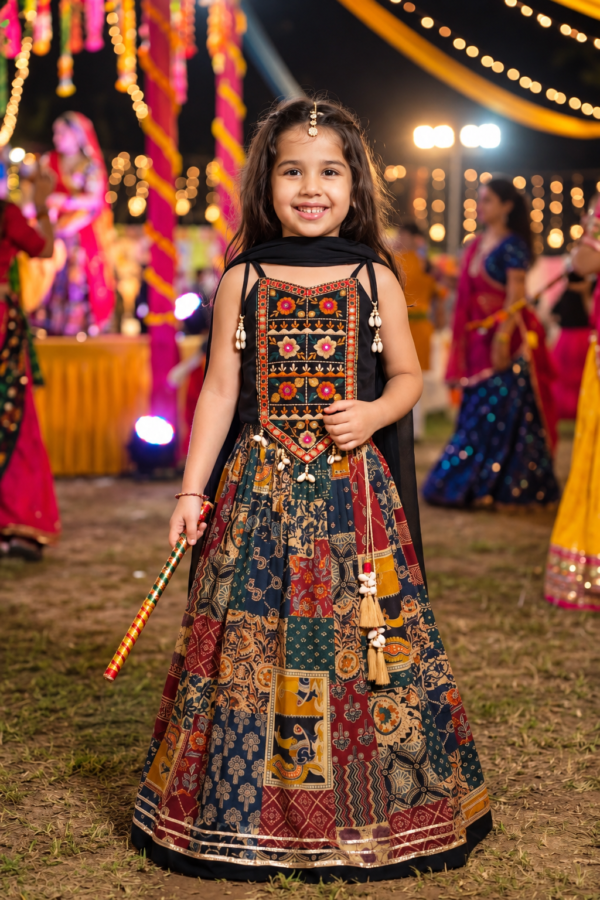 Black Embroidered Chaniya Choli